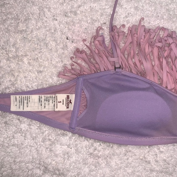 Hollister Purple Pink Blend Fringe Bikini Top - Picture 2 of 3